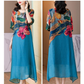 Női elegáns, folyós virágmintás plus size ruha
