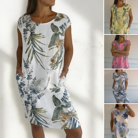 【M-3XL】🌸Rövid ujjú nyomtatott ruha