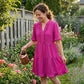 🔥🌈2026 Summer Hot Sale 49% OFF🌈Women's V Neck Ruffle Casual A-Line Flowy Swing Shift Dress