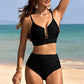 🔥 S-2XL 🌞 Női Push Up Magas Derekú Bikini 🌊👙