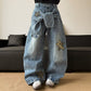 👖 Unisex baggy farmer csillagmintás foltokkal – laza, oversize szabás, puha farmeranyag és menő 90-es évekbeli stílus ✨
