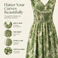 👗 Női V-nyakú, virágmintás, sminkelt maxiruha – Elegáns, bohém, könnyű 🦋
