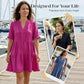 🔥🌈2026 Summer Hot Sale 49% OFF🌈Women's V Neck Ruffle Casual A-Line Flowy Swing Shift Dress