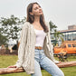 Women's Autumn Midi-Length Knit Sweater 🧥 – Layers Over Tees/Under Coats, Ideal for Office & Brunch Gatherings 💼