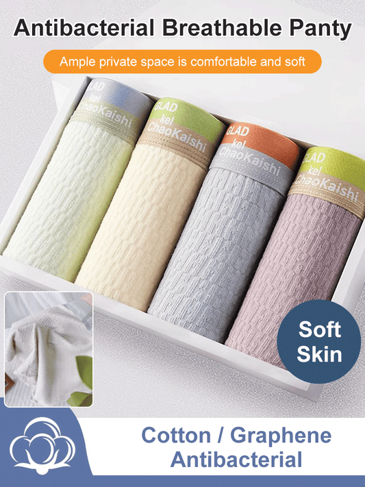 【🎁Vásárlás 1 kap 2 ingyenes - 3 db】Férfi pamut boxeralsó - antibakteriális, légáteresztő és izzadságelnyelő