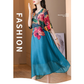 Női elegáns, folyós virágmintás plus size ruha