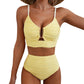 🔥 S-2XL 🌞 Női Push Up Magas Derekú Bikini 🌊👙