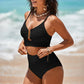 🔥 S-2XL 🌞 Női Push Up Magas Derekú Bikini 🌊👙