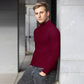 Férfi Slim Fit póló – Hosszú ujjú és Egyszínű
