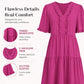 🔥🌈2026 Summer Hot Sale 49% OFF🌈Women's V Neck Ruffle Casual A-Line Flowy Swing Shift Dress
