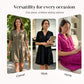 🔥🌈2026 Summer Hot Sale 49% OFF🌈Women's V Neck Ruffle Casual A-Line Flowy Swing Shift Dress