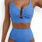 🔥 S-2XL 🌞 Női Push Up Magas Derekú Bikini 🌊👙