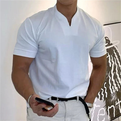 🔥👕2026 Férfi Gentlemans Business rövid ujjú fitness rövid ujjú