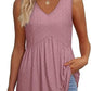 ✨Női elegáns ujjatlan V nyakú babydoll póló
