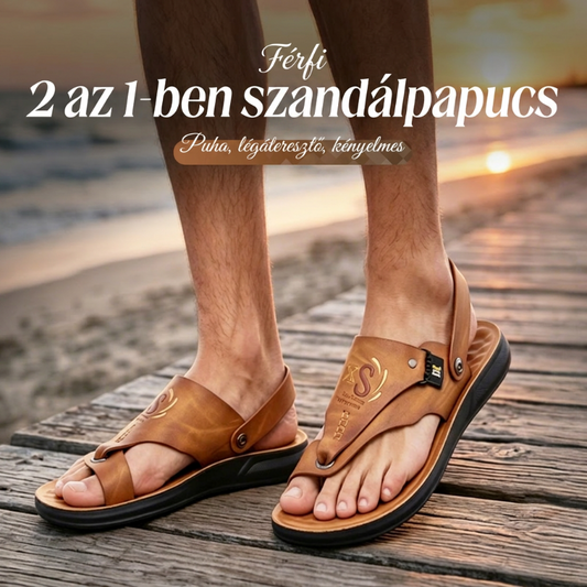 Férfi 2 az 1-ben átalakítható szandál és papucs