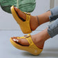 🔥HOT SALE🔥Women's Leather Wedge Slide Sandals（Buy Two Free Shipping）