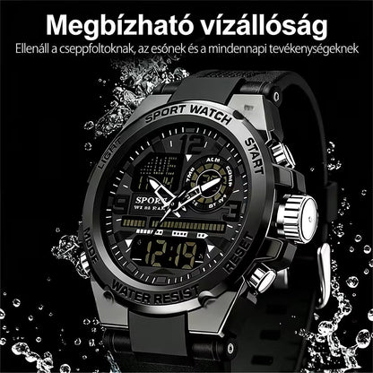 ⌚Férfi vízálló sportóra világító kijelzővel