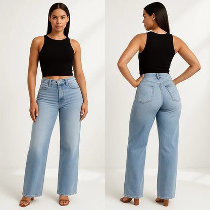 Women’s Vintage High Waist Straight Leg Jeans🔥