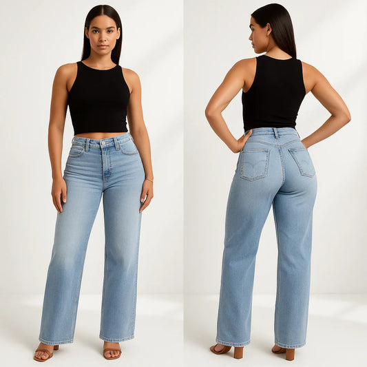 Women’s Vintage High Waist Straight Leg Jeans🔥