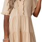 🔥🌈2026 Summer Hot Sale 49% OFF🌈Women's V Neck Ruffle Casual A-Line Flowy Swing Shift Dress