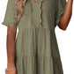 🔥🌈2026 Summer Hot Sale 49% OFF🌈Women's V Neck Ruffle Casual A-Line Flowy Swing Shift Dress