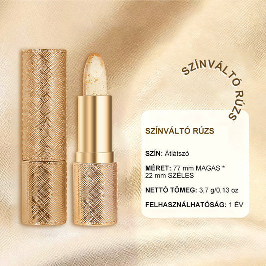 💄Luxus rúzs arany- és ezüstpelyhekkel, amely azonnal ragyogóvá teszi az arcszínt.