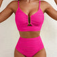 🔥 S-2XL 🌞 Női Push Up Magas Derekú Bikini 🌊👙