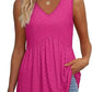 ✨Női elegáns ujjatlan V nyakú babydoll póló