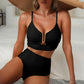 🔥 S-2XL 🌞 Női Push Up Magas Derekú Bikini 🌊👙