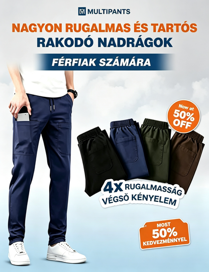 👖 Férfi sokzsebes cargo nadrág – Extra rugalmas, strapabíró anyag, maximális kényelem