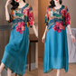 Női elegáns, folyós virágmintás plus size ruha