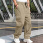 Férfi Loose Fit Casual Nadrág Több Zsebbel