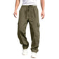 Férfi Loose Fit Casual Nadrág Több Zsebbel