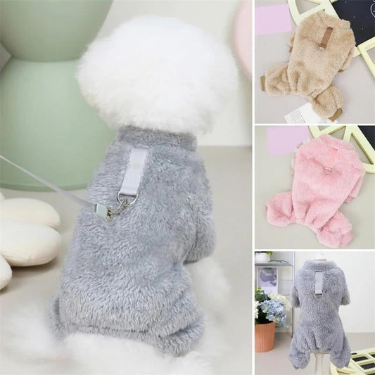 Fleece Pet elasztikus pulóver húzógyűrűvel