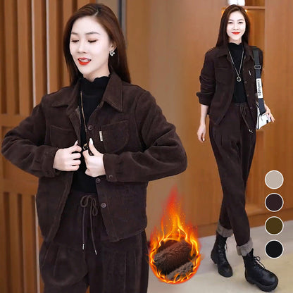 [ideal gift] Women’s Winter Vintage Suit Jacket & Pants