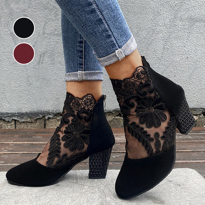Női nyári elegáns csipke magas sarkú cipő👠