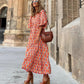 💖 Női Elegáns Puffos Ujjú Virágos Boho Maxi Ruha 👗