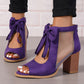 【EU 35-43】👡Női Bow Open-Toe Chunky sarok szandálok