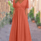 【S-3XL】👗Női V-nyakú rövid ujjú hosszú ruhák
