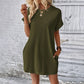 【S-2XL】👗Elegáns egyszínű ruha zsebekkel nőknek