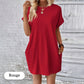 【S-2XL】👗Elegáns egyszínű ruha zsebekkel nőknek