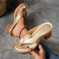 Női nyári Chunky Heel Flip Flopok