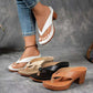 Női nyári Chunky Heel Flip Flopok