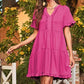 🔥🌈2026 Summer Hot Sale 49% OFF🌈Women's V Neck Ruffle Casual A-Line Flowy Swing Shift Dress
