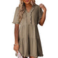 🔥🌈2026 Summer Hot Sale 49% OFF🌈Women's V Neck Ruffle Casual A-Line Flowy Swing Shift Dress