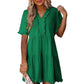 🔥🌈2026 Summer Hot Sale 49% OFF🌈Women's V Neck Ruffle Casual A-Line Flowy Swing Shift Dress