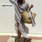 🔥Time-limited Promotion 49% OFF🌟Loose Striped Half Sleeve Shirt Dress👗