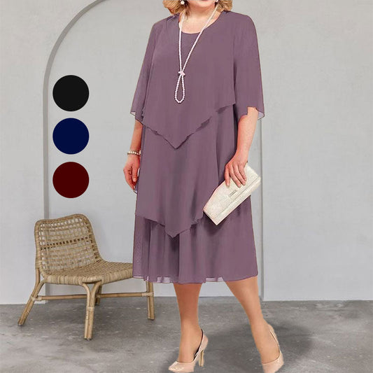 【L-4XL】💖Elegáns sifon hosszú ruha