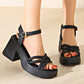 【EU 35-40】👡Női nyitott lábujj magas Chunky sarok szandálok