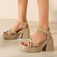 【EU 35-40】👡Női nyitott lábujj magas Chunky sarok szandálok